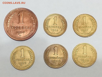 лот 1 копейка с 1924-1930 год - 20191003_225123