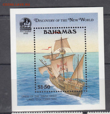 Багамы 1991 блок ** каравелла до 09 10 - 36