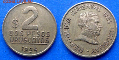 Уругвай - 2 песо 1994 года до 10.10 - Уругвай 2 песо, 1994