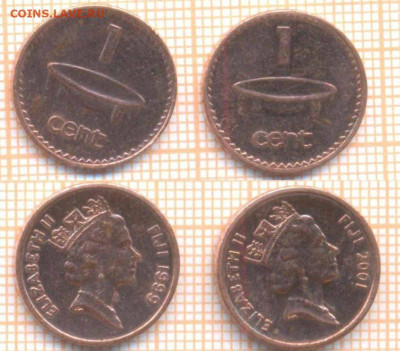 Фиджи 1 цент 1999, 2001 г., фикс - Фиджи 1 цент 1999  01  63  25