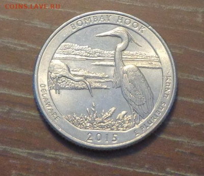 США - квотер Бомбей Хук 2015 оборотный до 11.10, 22.00 - США квотер Делавар (Бомбей Хук)_1.JPG