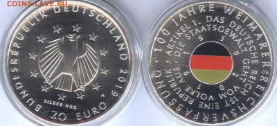 Коллекционные евро Германии - DE 2019 20 Euro