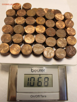 377шт. монет 1ц. США 3$77c 1кг. Линкольн центов до 11.10.19 - IMG_1880оо