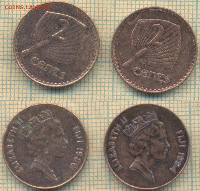 Фиджи 2 цента 1986, 1994 г., фикс - Фиджи 2 цента 1986 94   1  20
