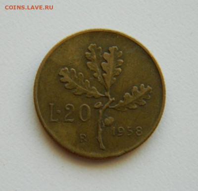 Италия 20 лир 1958 г. до 10.10.19 - DSCN0008.JPG