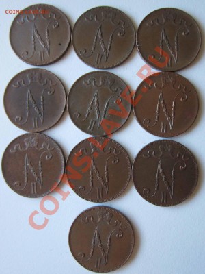 Русская Финляндия  5 пенни 1916 г. 10шт. - IMG_1665.JPG