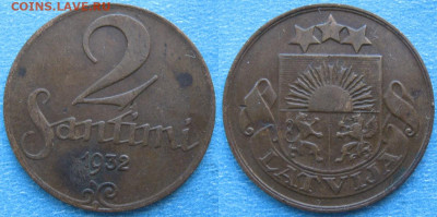 Латвия 2 сантима 1932 до 12-10-19 в 22:00 - Латвия 2 сантима 1932    187-ас45-9652