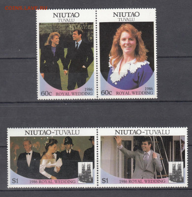 Тувалу NIUTAO 1986 королевская семья 4м** до 10 10 - 52