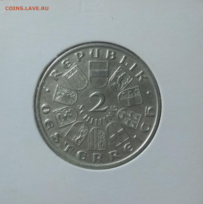С 200 р. Австрия 2 шиллинга 1929. Теодор Бильрот - 137269903