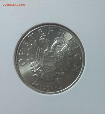 С 200 р. Австрия 2 шиллинга 1934. Энгелберт Доллфус. - 137270083