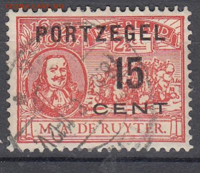 Голландия 1907 1м 15ц надпечатка до 13 10 - 102