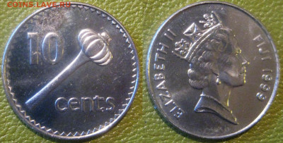 Только сутки ФИДЖИ 10 центов 1999г до 09-10 в 22-00 мск - Джерси