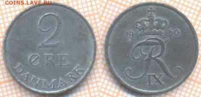 Дания 2 эре 1960 г., до 14.10.2019 г. 22.00 по Москве - Дания 2 эре 1960  7018