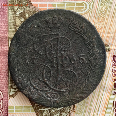 5 копеек 1765 года ЕМ (2). До 22:00 13.10.19 - F50419DE-02D8-4502-BDA7-1ECEAA496124