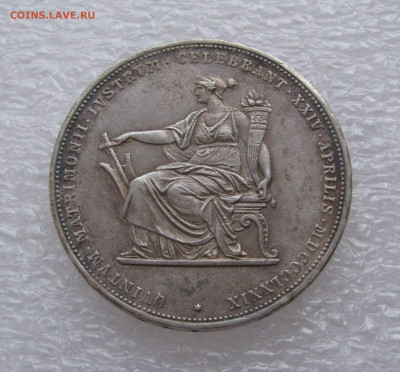 Австрия. 2 ФЛОРИНА 1879. Франц Иосиф I. Свадьба. - 2флор (2).JPG