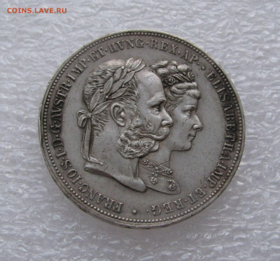 Австрия. 2 ФЛОРИНА 1879. Франц Иосиф I. Свадьба. - 2флор.JPG