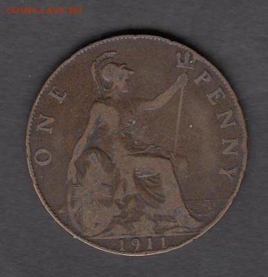 Великобритания 1911 1 пенни до 14 10 - 88