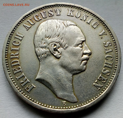Саксония. 3 марки 1909(E) до 14.10.19 - 9