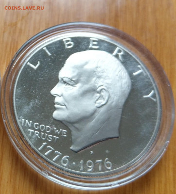 США 1 доллар 1976S Независимость ПРУФ до 22-00 11.10 - IMAG3358~3
