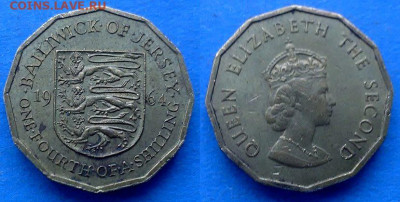 Джерси - ¼ шиллинга 1964 года до 15.10 - Джерси 1.4 шиллинга, 1964