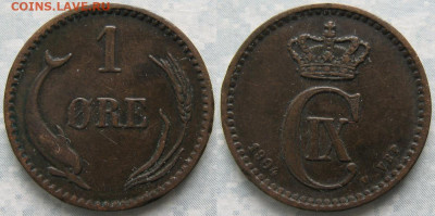 Дания 1 эре 1904 до 16-10-19 в 22:00 - Дания 1 эре 1904    170-ак6-3883