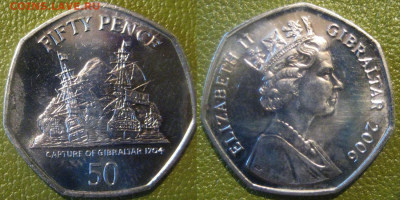 Только сутки ГИБРАЛТАР 50 пенсов 2006 г До 11-10 в 22-00 мск - Гибралтар