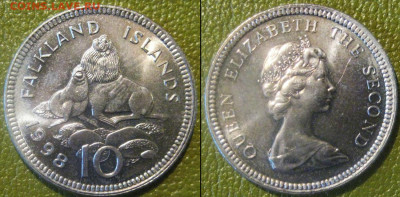 Только сутки ФАЛКЛЕНДЫ 10 пенсов 1998г До 11-10 в 22-00 мск - Фалкленды