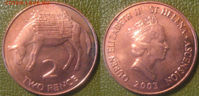 Сутки Остров Святой Елены 2 пенса 2003 г До 11-10 в 22-00 мс - св Елена