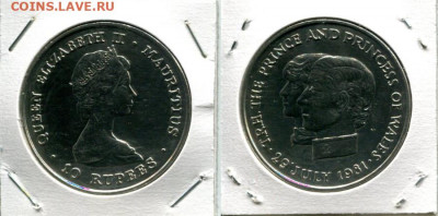 Маврикий 10Р 1981 Пр.Чарльз и Л.Ди до 14.10.19 22-00 мск - Mauritius 10R 1981 PCh&LD
