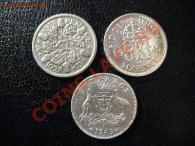 3 монеты по 6пенсов 1928,43,45 до 27.07.11 21-00МСК - 6пенсов 001