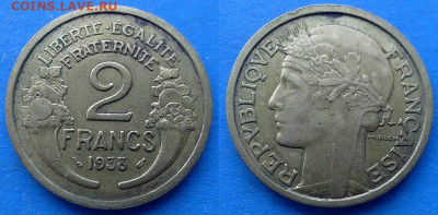 Франция - 2 франка 1938 года до 7.10 - Франция 2 франка, 1938