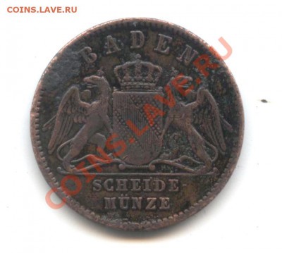 Баден 1 кр.1859г. и Дания 1 RBS 1853г. на Оценку! - бад 2