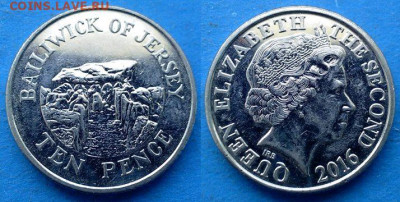 Джерси - 10 пенсов 2016 года до 17.10 - Джерси 10 пенсов, 2016