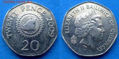 Гернси - 20 пенсов 2009 года до 17.10 - Гернси 20 пенсов, 2009