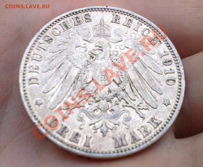 Саксония, 3 марки 1910 до 28.07.11 в 22-00 - 22072011977