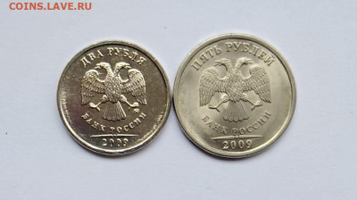 5 и 2 рубля 2009  unc до 18.10.19 22:00мск - P91011-134530