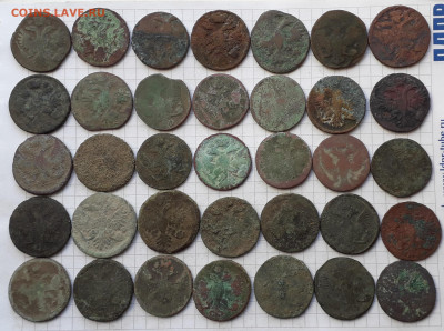 Лот денга 1730-54 35 штук до 15-10-2019 до 22-00 по Москве - Денга 35 А