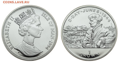 Остров Мэн. 1 крона 1994 г. Proof. День Д. До 17.10.19. (2) - DSH_4486.JPG