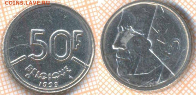 Бельгия 50 франков 1993 г., до 16.10.2019 г. 22.00 по Москве - Бельгия 50 франков 1993 7070