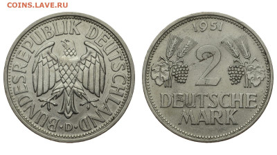 Германия. 2 марки 1951 г. D. До 17.10.19. - DSH_4361.JPG