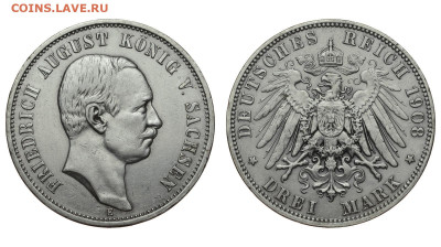 Саксония. 3 марки 1908 г. Фридрих. До 17.10.19 - DSH_4403.JPG