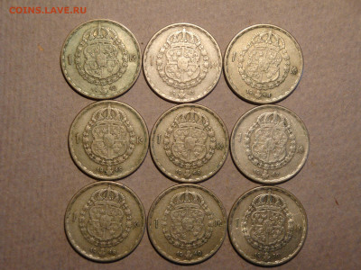 Швеция 1 КРОНА 1942-50г.(9шт)...18.10.19...22-00 мск. - DSC09883.JPG