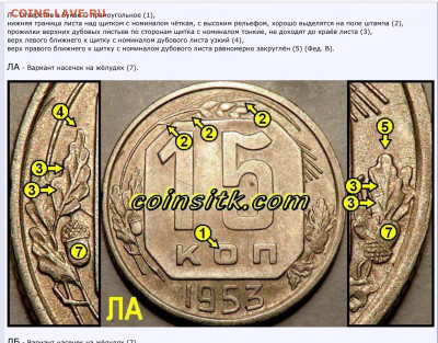 15 копеек 1953 разновидности погодовки. - image