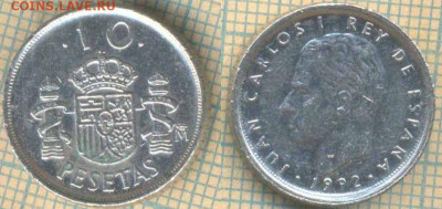 Испания 10 песет 1992 г., до 17.10.2019 г. 22.00 по Москве - Испания 10 песет 1992  6168