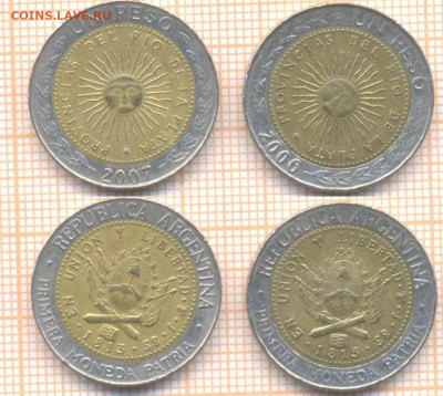 Аргентина 1 песо 2006, 2007 г., фикс - Аргентина 1 песо 2006 07 93  20