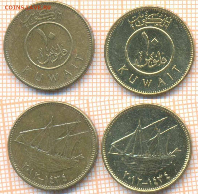 Кувейт 10 филсов 2012 г., фикс - Кувейт 10 филсов 2012  103  25