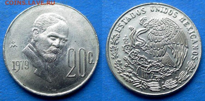 Мексика - 20 сентаво 1979 года до 20.10 - Мексика 20 сентаво, 1979