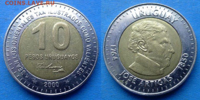 *2000*) до 20.10 - Уругвай 10 песо, 2000