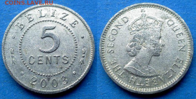 Белиз - 5 центов 2003 года до 20.10 - Белиз 5 центов, 2003