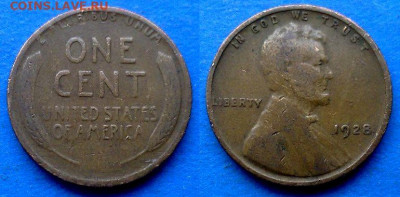 США - 1 цент 1928 года до 20.10 - США 1 цент, 1928
